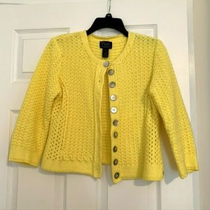 PURE Handknit Yellow Cardigan